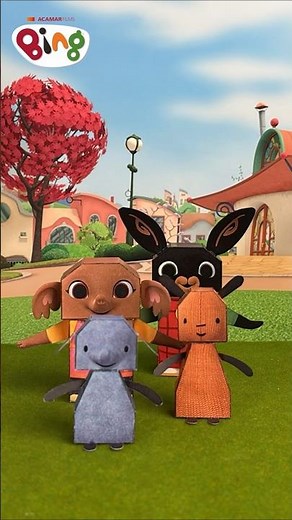 3D paper Bing characters blow away the clouds of anger! | #Shorts | Bing Shorts