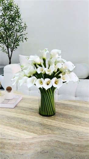 ✨Elegance that transforms spaces Our white calla lily arrangement brings light, sophistication, and harmony to any modern setting. Perfect for coffee tables, dining rooms, or entryways. ✨Elegancia que transforma espacios Nuestro arreglo de callas blancas aporta luz, sofisticación y armonía a cualquier ambiente moderno. Perfecto para mesas de centro, comedores o recibidores. #callalily #bouquet #flowers #decor #miami