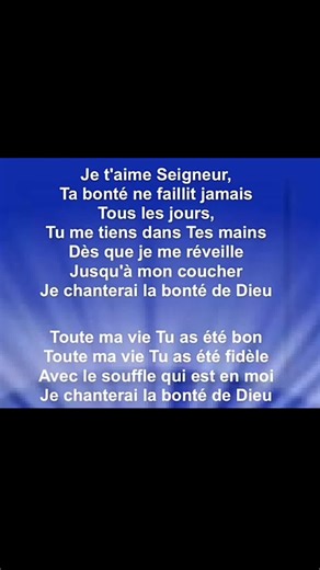 Je t’aime Seigneur : Paroles et significations