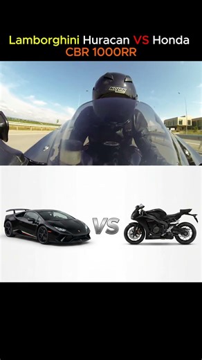Lamborghini Huracán vs Honda CBR1000RR 🏍️🖤 #motorcycle #lamborghini #honda