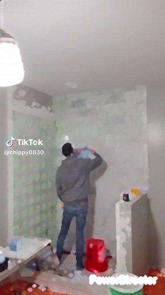 knocking wedges! #tileguy #marble #showersurround #workhard #milwaukee