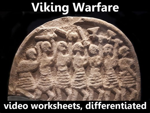 Viking Warfare: video worksheets, differentiated. | Teaching Resources