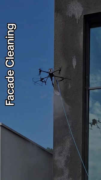 Drohnenbasierte Fassadenbehandlung ohne Gerüst