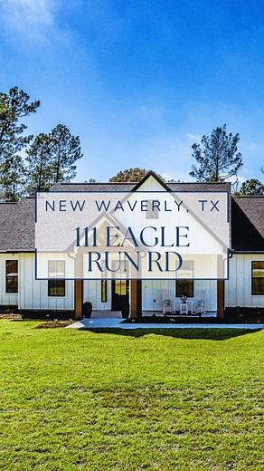 Luxury meets peaceful country charm in this 1-acre modern farmhouse. With designer finishes, dual primary suites, and a flexible bonus house ideal for guests, this home is truly one of a kind. 111 Eagle Run Road | New Waverly, TX Call today to schedule private a showing: (936) 295-5989 Or see more online: https://markhamrealty.com/mrlisting/111-eagle-run-rd/1817/ | Markham Realty, Inc.