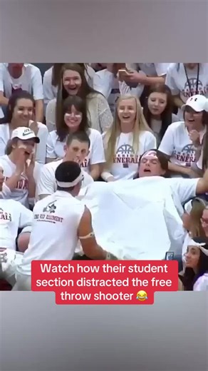 Unexpected Distraction at Basketball Free Throw