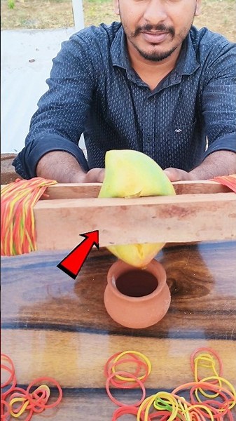 Mango vs rubber band #rubberband #mrgarhwaexperiment #experiment