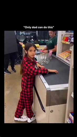Kryth on Instagram: "This video captures a sweet and funny “invisible object” prank, a classic move many parents love using to harmlessly confuse their kids. A young girl stands at a checkout counter beside her father as he waves a bag of Haribo Unicorn-licious gummy bears back and forth, pretending it’s completely invisible. From the child’s point of view, she sees nothing at all, leading to a perfectly blank and confused expression. The caption, “Only dad can do this,” sums up the moment perfe