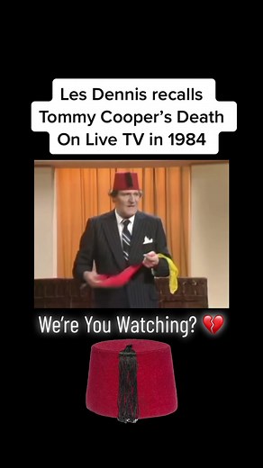 On 15 April 1984- Legendary comedian & magician, Tommy Cooper, died at the age of 63 after suffering a heart attack live on television. Les Dennis was the act who had to follow Cooper’s on screen collapse with his late comedy partner Dustin Gee. He discussed how the tragic events unfolded on the podcast ‘ToasterPod’ with Tom Price. #fyp #foryoupage #70s #80s #Comedy #LiveTV #TommyCooper #LesDennis #80sTV #shockingstory #UKCOMEDY #PODCAST