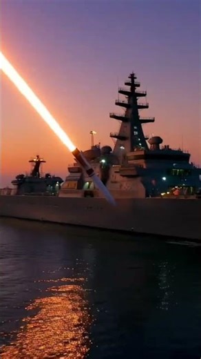 Hypersonic Speed Moment | Cinematic Missile Touches United States Navy Ship #AI video