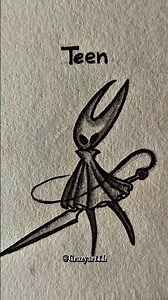 Drawing Hornet from Hollow Knight (Child & Adult) #howtodraw #tutorial #artshorts #gamingart