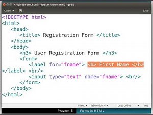 Forms in HTML - English