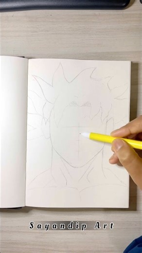 How to draw GOKU. #art #shorts