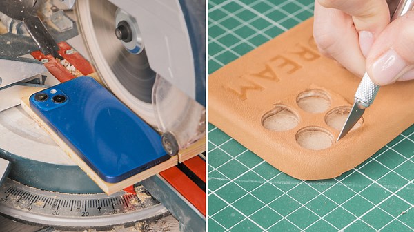 Easy way to make a leather phone case