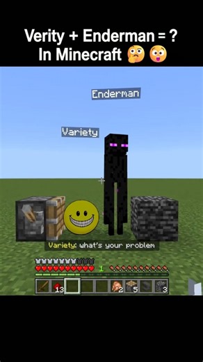 Verity + Enderman = ? In Minecraft 🤔😲