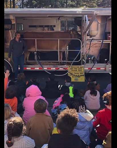 GLOUCESTER PUBLIC SCHOOLS HOST “PENNY” THE COW This week all 8 of GCPS schools had legen-dairy visitors down from the farm, Penny the cow and her handler, Megan Day. GCPS thanks Southwest/Southland Dairy Farmers and our very own Community Engagement & Public Information team who brought this amazing outreach opportunity to the students. All GCPS PreK, 2nd graders, 7th graders, and even our CTE Ag & Culinary students at GHS were able to get an up close experience learning all about the dairy indu