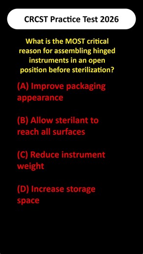 CRCST Practice Test 2026 | 2 Most Important HSPA Sterile Processing Questions