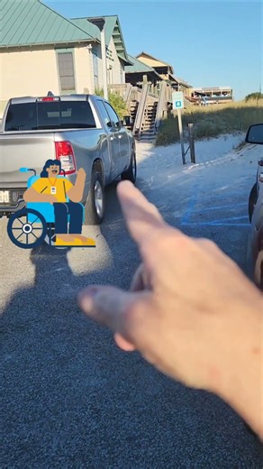 Please stop blocking handicapped parking spots