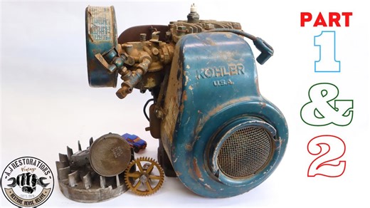 Vintage Kohler K91 Engine Complete Restoration Part 1
