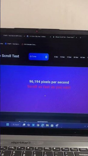 Scroll test on a Logitech POP Mouse