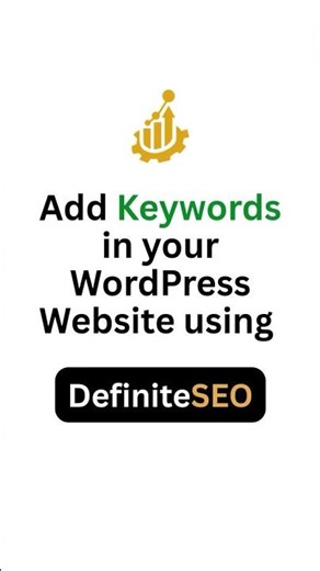 Add Keywords in WordPress Website using DefiniteSEO
