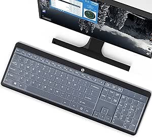 Keyboard Cover Compatible with HP 230 Wireless Keyboard with Numeric Keypad, HP 235 Wireless Connection Low-Profile Desktop Computer Keyboard Skin Protector - Clear