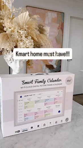 Kmart home organisation must have! This has only just dropped, run don’t walk. The digital smart family planner. It is next level amazing. As well as the calendar, you can meal plan, add grocery lists as well as other lists, tasks for the kids with a rewards chart, add different profiles, add photos and put it in sleep mode over night. You can set it to the month view, week view etc and colour coordinate all profiles. These are going to go quickly. We are in love! @kmartaus you have done it agai