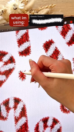 1M views · 1.2K reactions | Draw tinsel candy canes with me on...