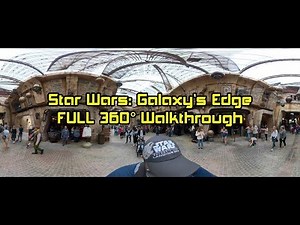 VR 360° - Star Wars: Galaxy's Edge FULL Walkthrough (With All 3 Entrances)