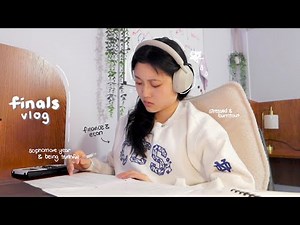 FINALS WEEK vlog 👩🏻‍💻✉️ library basement, 2AM study nights, stressed, burnt out but productive