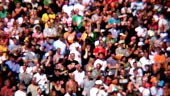 Crowd clapping during openair event