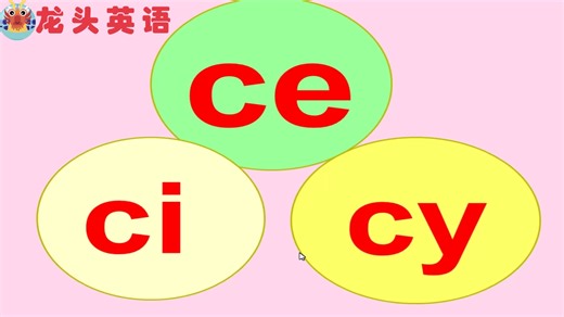 龙头英语：自然拼读中，字母组合ce、ci和cy的正确发音