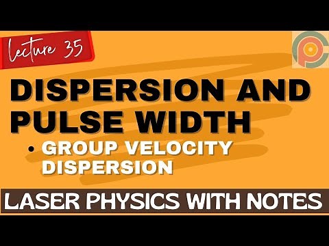 Dispersion and Pulse Width | Group velocity dispersion