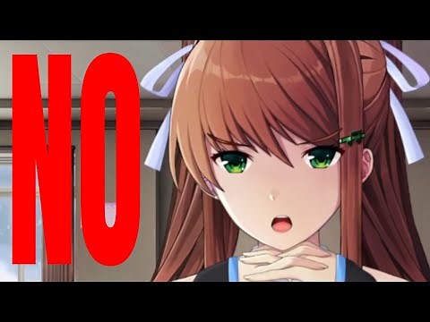 Playing with Monika's hair in Monika After Story Extra Everything submod