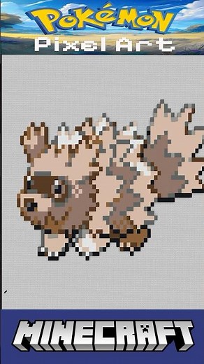 Minecraft Pokémon Pixel Art Timelapse - #263 Zigzagoon