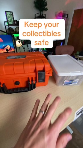 Best way to keep those collectibles safe, whether they cards or anything else, waterproof and dust free. #cardcollector #collectibles #gradedcards #hardcase #TikTokShopBlackFriday