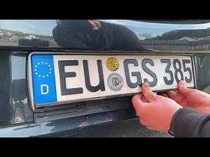 Car license plate holder (number plate holder) change (front and rear) Opel Corsa E instructions