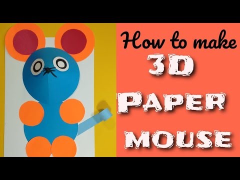how to make a paper mouse/ how to make a 3d paper mouse
