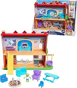 Just Play MUPPET BABIES Just Play Disney Junior School House Playset, Includes Articulated Kermit The Frog Figure and Accessories