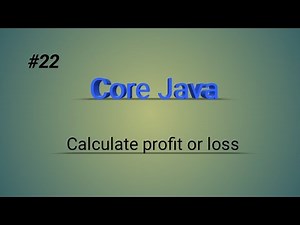 calculate profit or loss || core java || #java #programming #code