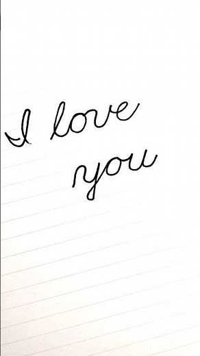 How To Write "I love you" In Basic Cursive | Dikit Dikit