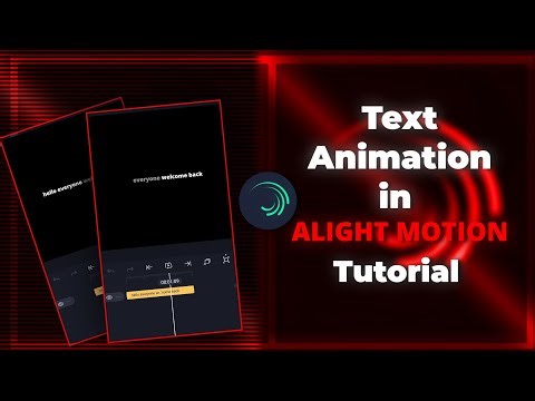 Text Animation in alight motion tutorial for beginner.