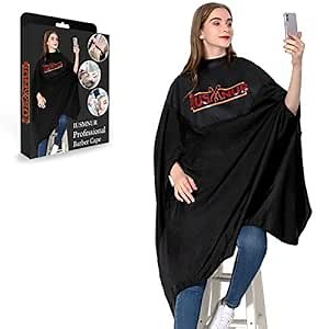 Barber Capes, Professional Salon Cape with Snap Closure and Rubberized Chest, 57" x 54” Large Unisex Haircut Cape for Hair Dye,Shampoo,Cosmetology Supplies and Hair Coloring-Hair Cutting Cape