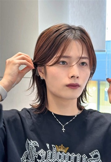 ウルフカット伸びたアレンジ｜伸びすぎたウルフでもできる簡単ヘアアレンジ