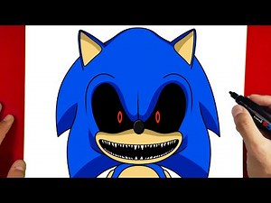 How to Draw Scary Sonic || Easy draw for beginners