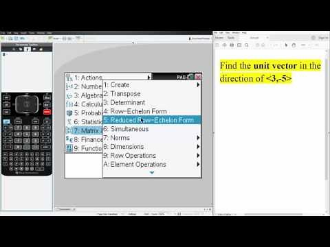 PreCal: Unit Vector (TI-nSpire CX CAS)