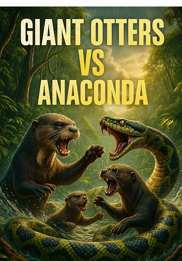 Giant River Otters vs Green Anaconda: Nature's Showdown