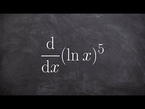 Using the chain rule to take the derivative with the natural logarithm