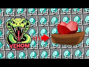 Auto-Mining MILLIONS of DIAMONDS on Lifeboat Survival Mode Using Venom Proxy X-RAY