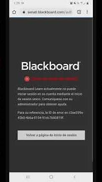 Error inicio de sesión | Blackboard