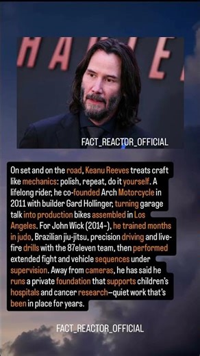 Keanu Reeves: rider, builder, and stunts #KeanuReeves #ArchMotorcycle